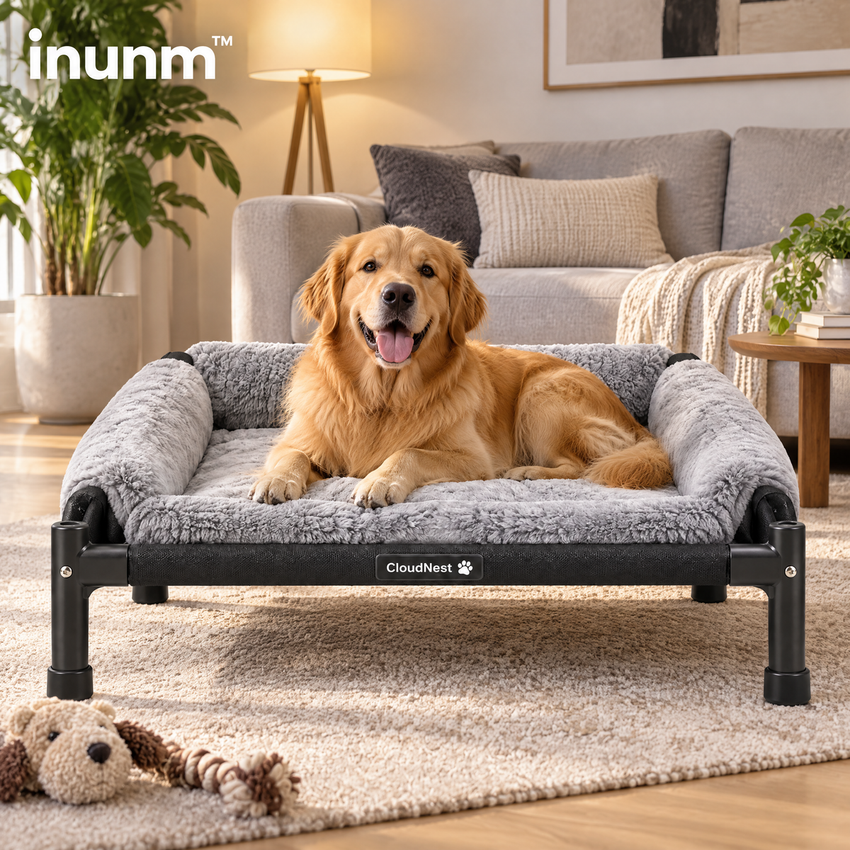 inunm™ CloudNest Elevated Pet Bed