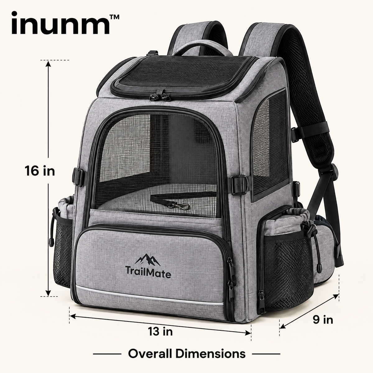 inunm™ TrailMate Foldable Pet Backpack